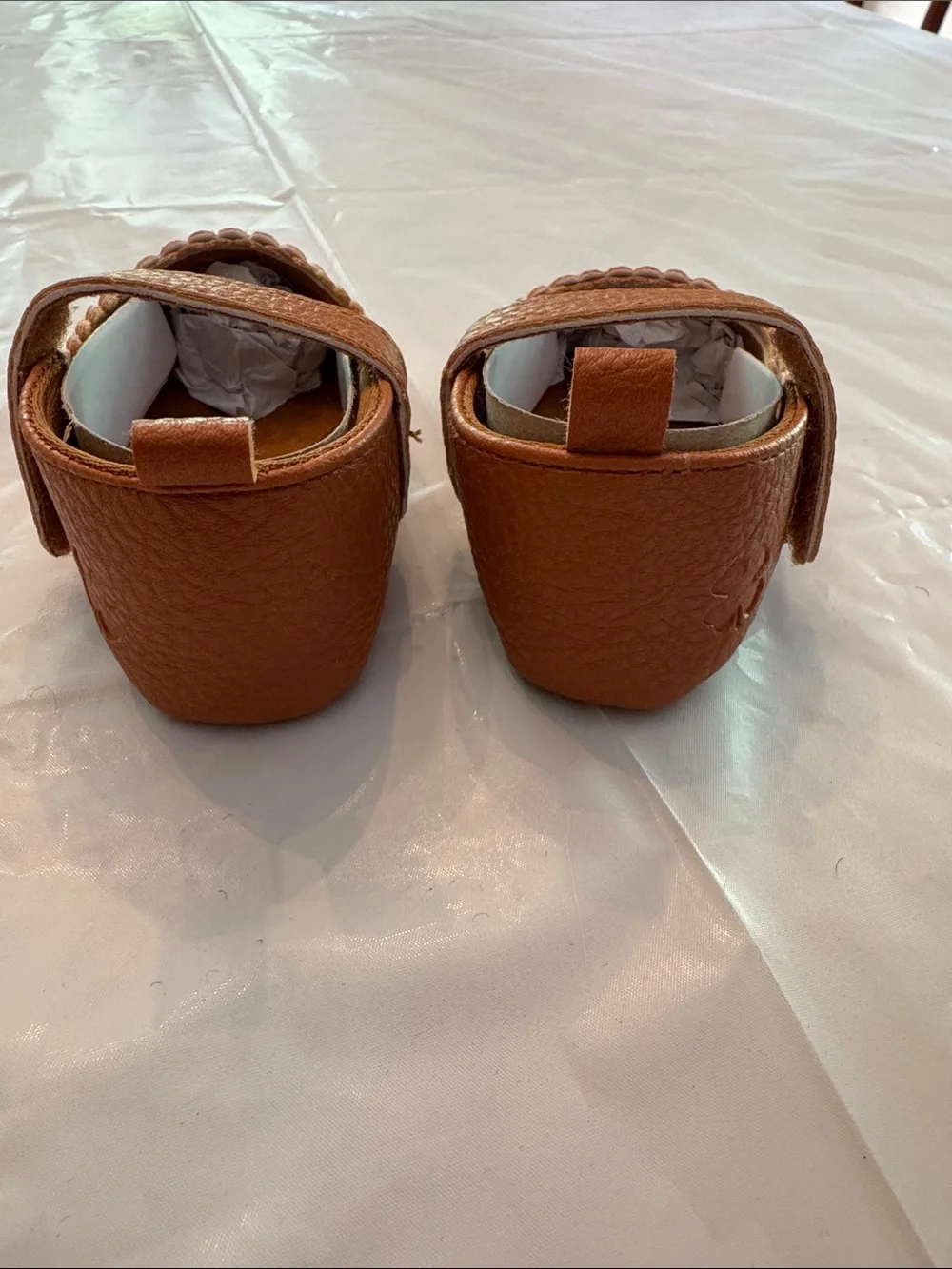 Lucky Brand Baby Crib Shoes - Brown Faux Leather